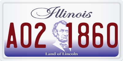 IL license plate A021860