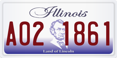 IL license plate A021861