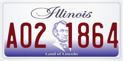 IL license plate A021864