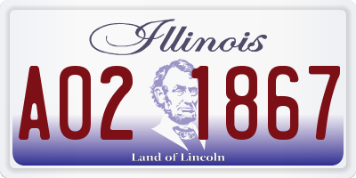 IL license plate A021867