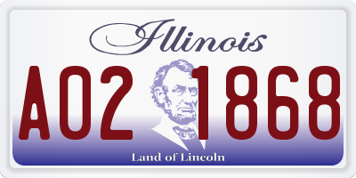 IL license plate A021868