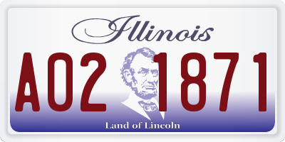 IL license plate A021871