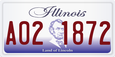 IL license plate A021872