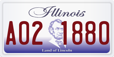 IL license plate A021880
