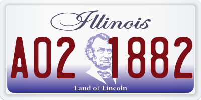 IL license plate A021882