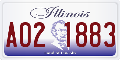 IL license plate A021883