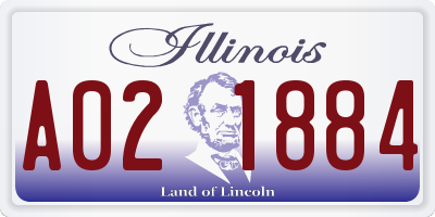 IL license plate A021884