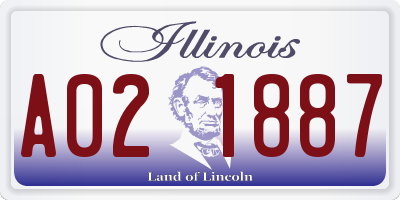 IL license plate A021887