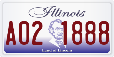 IL license plate A021888