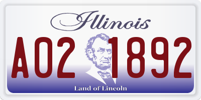 IL license plate A021892