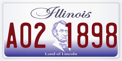 IL license plate A021898