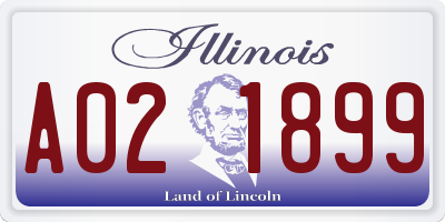 IL license plate A021899