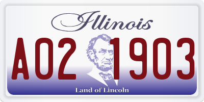 IL license plate A021903
