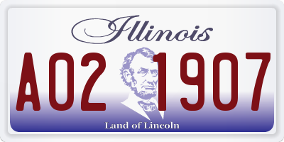 IL license plate A021907