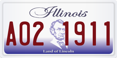 IL license plate A021911