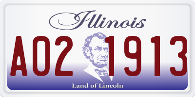IL license plate A021913