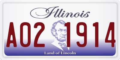 IL license plate A021914