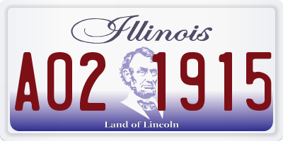 IL license plate A021915