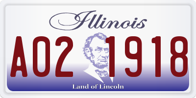 IL license plate A021918