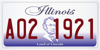 IL license plate A021921