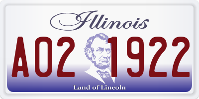 IL license plate A021922