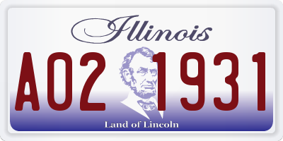 IL license plate A021931