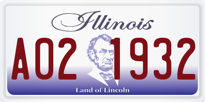 IL license plate A021932