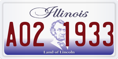 IL license plate A021933