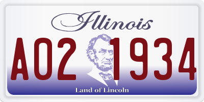 IL license plate A021934
