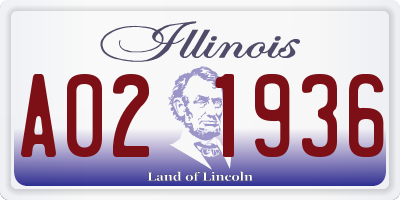 IL license plate A021936