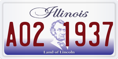 IL license plate A021937