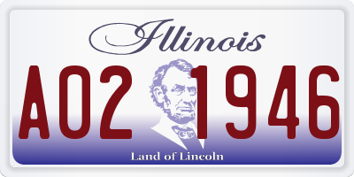 IL license plate A021946