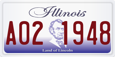 IL license plate A021948