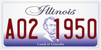 IL license plate A021950