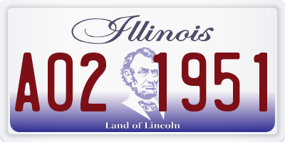 IL license plate A021951