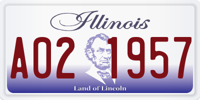 IL license plate A021957