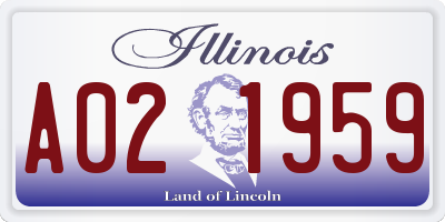 IL license plate A021959