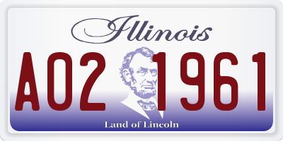 IL license plate A021961