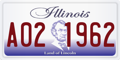 IL license plate A021962