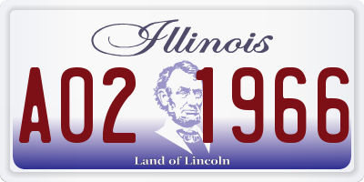 IL license plate A021966