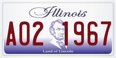 IL license plate A021967