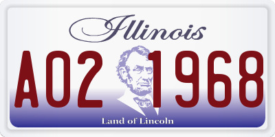 IL license plate A021968