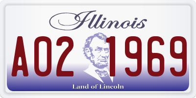 IL license plate A021969
