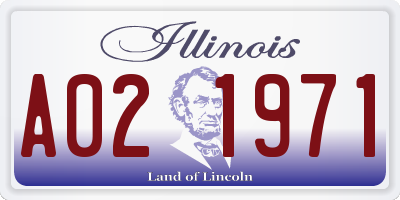 IL license plate A021971