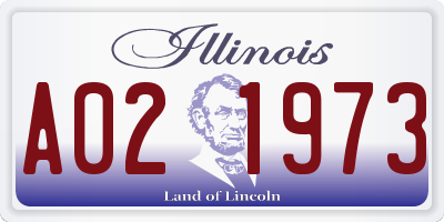 IL license plate A021973