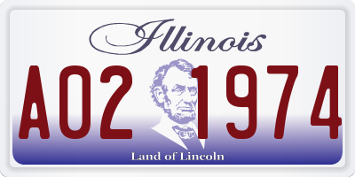 IL license plate A021974