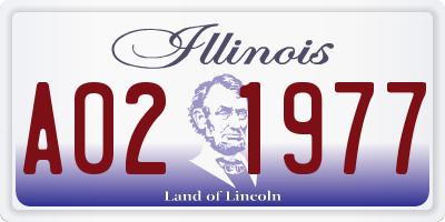 IL license plate A021977