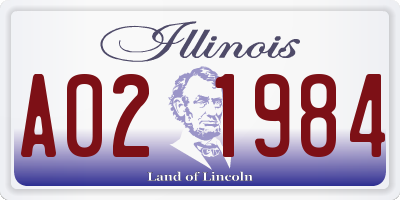 IL license plate A021984