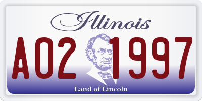 IL license plate A021997