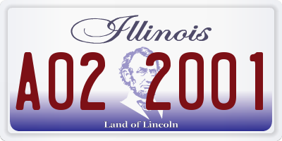 IL license plate A022001